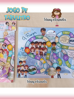 Tabuleiro princesas ou principes cute