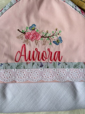 Toalha fralda com capuz redondinho personalizada