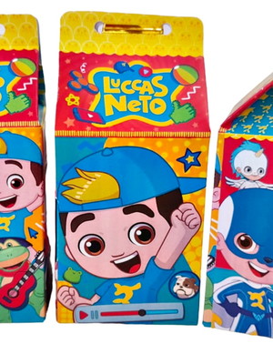 Caixa milk luccas neto lembrancinhas luccas neto - 10 unid.
