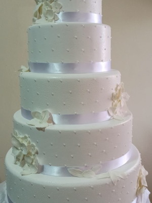 Bolo fake casamento branco