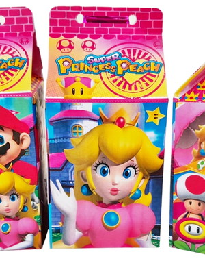 Caixa milk princesa peach lembrancinhas peach - 10 unid.