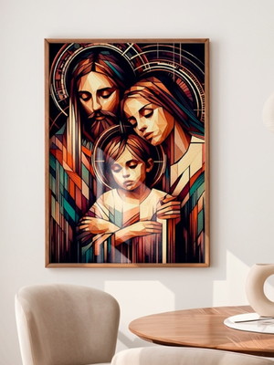 Quadro com moldura - sagrada família (40x60)