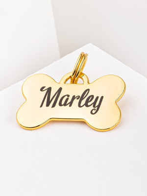 Placa de identificação osso para cachorros
