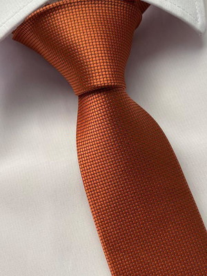 Kit 10 gravatas terracota semi slim