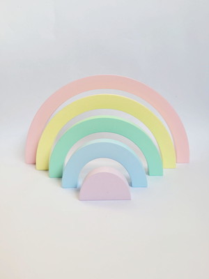 Arco iris enfeite decoração quarto bebê em mdf