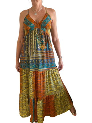 Vestido kaftan indiana tamanho unico