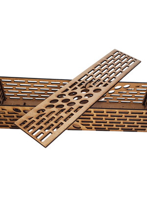 Incesário geométrico de mdf cru
