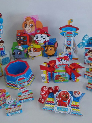 Kit festa 66 itens : patrulha canina