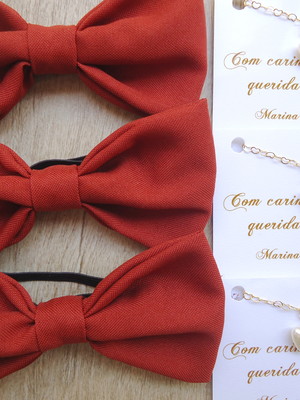 Kit padrinhos terracota pulseira folheada gravata promoção