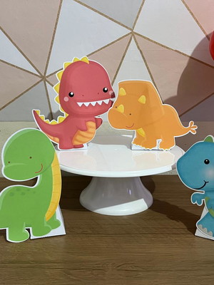 Display de mesa dinossauro, display dinossauro 4 unidades