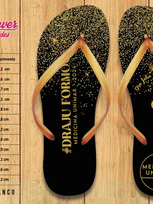 Chinelo personalizado formatura medicina