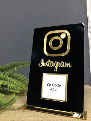 Placa qr code instagram