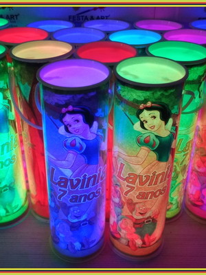 Luminária centro de mesa - branca de neve