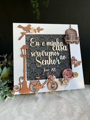 Quadrinho enfeite de porta bem vindos