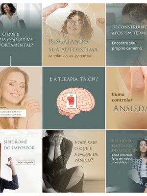 Pack canva psicologia - 100 artes editáveis