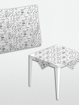 Toalha para colorir forro de mesa dia das crianças 80cm