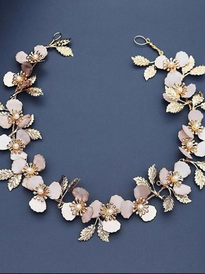 Acessório para noiva headdress na cor dourado