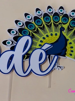 Topo de bolo odé, pavão, orixás