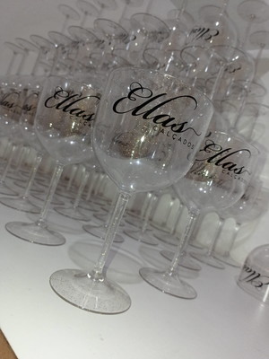 50 taças de gin 580ml c/ glitter personalizadas