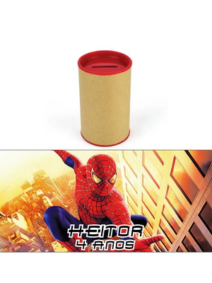 Adesivo para cofrinho homem aranha
