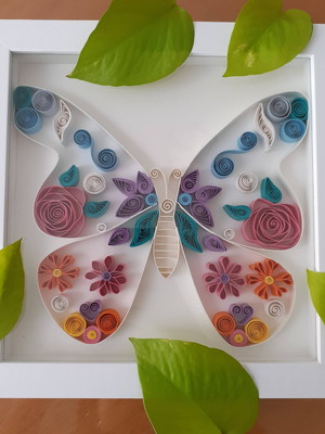 Quadro borboleta em quilling