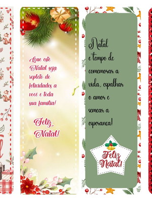 Lembrancinhas natal - cards / marca páginas - 100 unidades