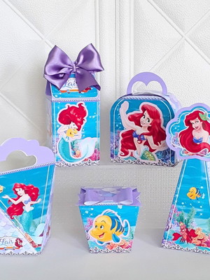 20 peças - a pequena sereia ariel simples kit lembrancinha