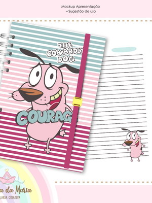 Caderno cão coragem