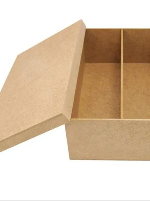 Caixa retangular tampa de sapato 25x15x8 mdf madeira