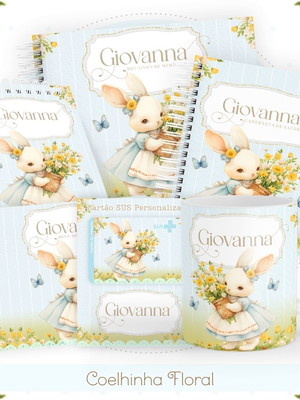 Coelhinha floral-combo maternidade+cartão sus 2907