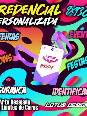 Credencial personalizada 9x13 para eventos festas shows!!!