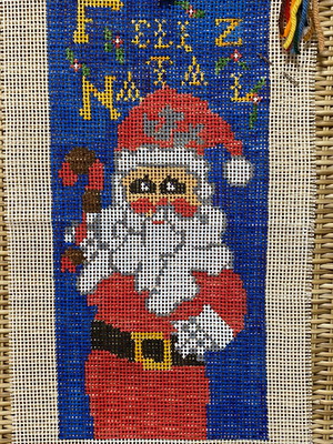 Kit. 14 feliz natal noel tela+lãs+agulha- 0,62 x 0,35