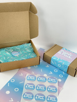 Cinta adesiva com sua marca caixa, produtos ou envios