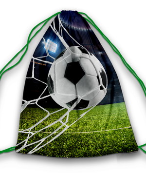 Mochilinhas sacolinha 19x28cm futebol bola de gol