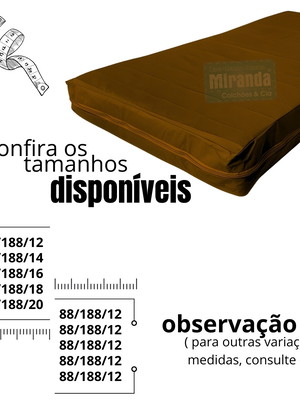 Capa impermeável colchão solteiro zíper - marrom