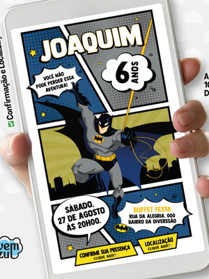 Convite batman digital interativo