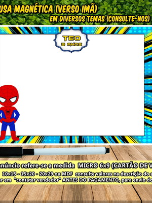 Lousa magnética homem aranha