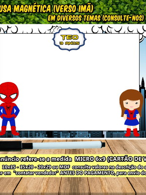 Lousa magnética homem aranha