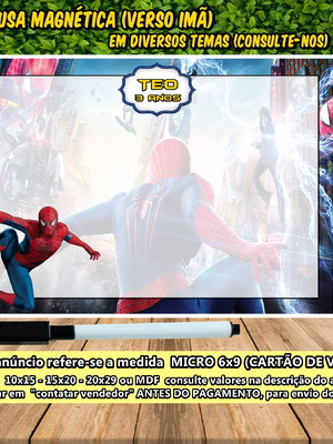 Lousa magnética homem aranha