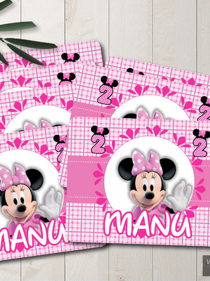 Tampa de marmitinha minnie rosa