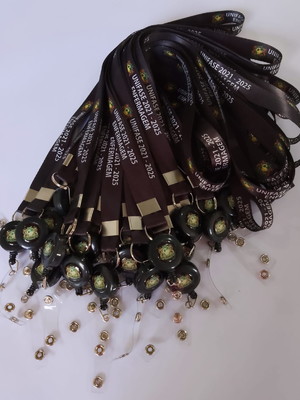 Cordão com porta crachá personalizados 40 unidades