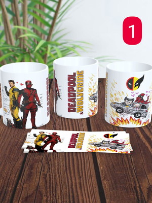 Caneca geek deadpool e wolwerine