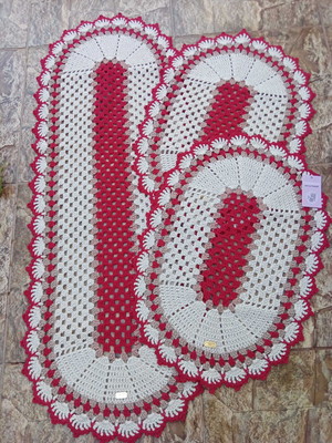 Jogo de cozinha de croche