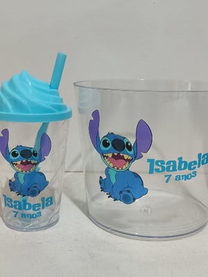 Kit pipoca com twister 300ml stitch