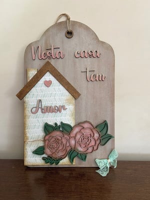 Placa de porta de entrada decorativa
