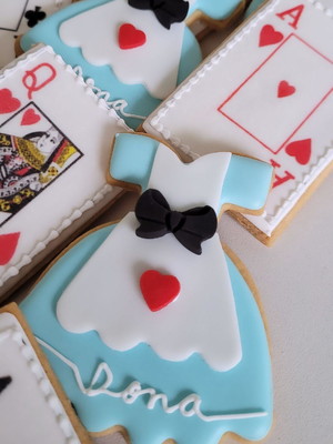 Biscoitos decorados alice no país das maravilhas
