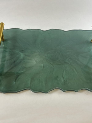Bandeja de resina verde