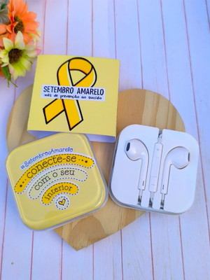 Fone de ouvido- setembro amarelo