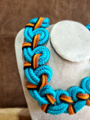 Colar em corda nautica - macrame dulce - verde maré