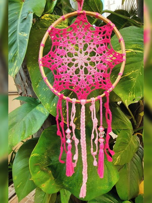 Mandala decorativa em croche